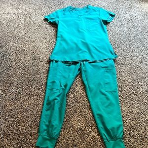 Teal scrub set